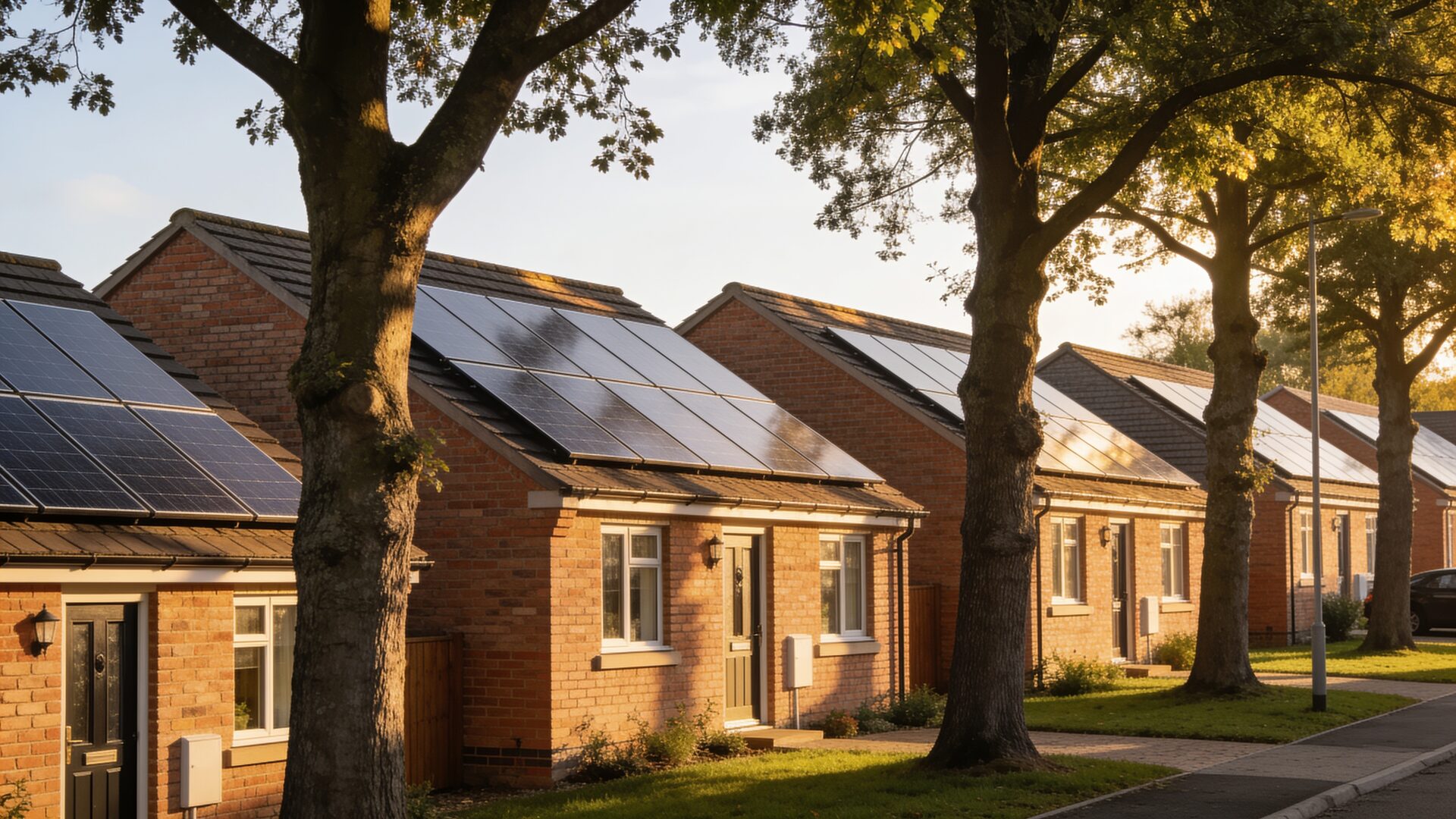 A new sustainable veteran community with solar panels on every home